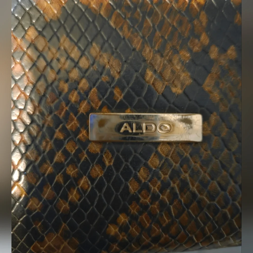 Aldo Brown Snakeskin Crossbody | Clutch Bag - Picture 6 of 8
